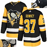 Penguins #37 Rowney Black Glittery Edition Adidas Jersey,baseball caps,new era cap wholesale,wholesale hats